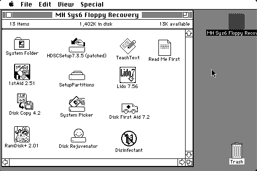 Mac Hut System 6.0.8 Recovery Floppy Disk