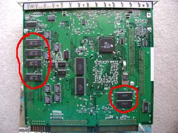 image of the back side of the 6400's mother board
